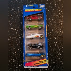 Vintage Hot Wheels Motorin' Music Gift Pack 1998 #25372 NIB Sealed